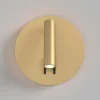 Maytoni LED-væglampe iOS 176, guldfarvet, rund, aluminium