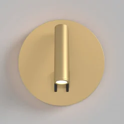 Maytoni LED-væglampe iOS 176, guldfarvet, rund, aluminium