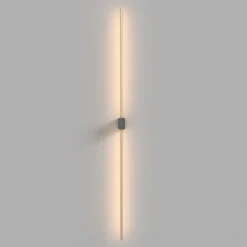 Maytoni LED-væglampe Pars, 105 cm, sort/guld, aluminium