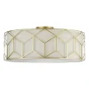 Maytoni loftlampe Messina, Ø 57 cm, beige, linned