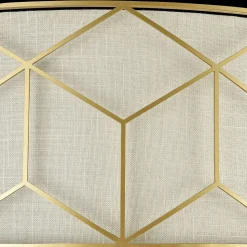Maytoni loftlampe Messina, Ø 57 cm, beige, linned