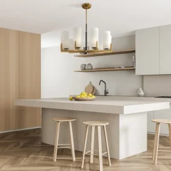 Maytoni lysekrone Fortano, 10 lyskilder, glas, E27