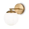 Maytoni Marble væglampe med glasskærm