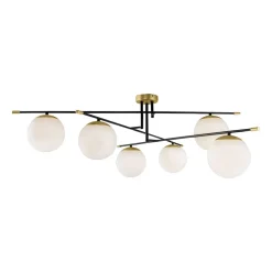 Maytoni Nostalgia loftlampe, 6 lyskilder, glas