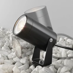 Maytoni Scope spot med jordspyd, sort, aluminium, IP65