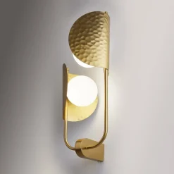 Maytoni Tropic væglampe, højre, messing, 2 lyskilder, metal