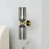 Maytoni væglampe Antic, 2 lyskilder, guld/grå, glas