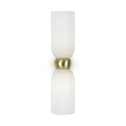 Maytoni væglampe Antic, 2 lyskilder, guld/hvid, glas
