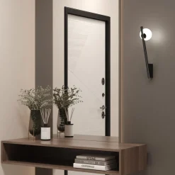 Maytoni væglampe Kazmir, sort, højde 35 cm, metal