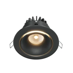 Maytoni Yin LED indbygningslampe, IP20, 3000K, triac, sort