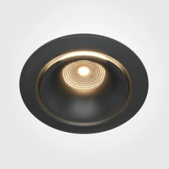 Maytoni Yin LED indbygningslampe, IP20, 3000K, triac, sort