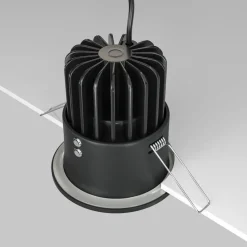Maytoni Zoom LED-indbygningslampe 930 IP65 rund triac, sort