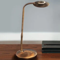 Med lysdæmper – LED-bordlampe Zenith bronze