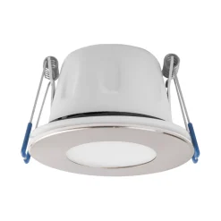 MEGAMAN LED-indbygningsspot Tego Slim, 10-pak, 2.800 K, nikkel