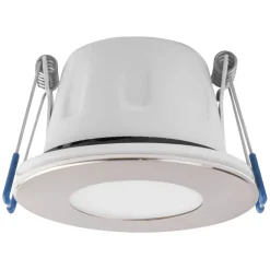 MEGAMAN LED-indbygningsspot Tego Slim, 4.000 K, nikkel, IP65, 1 stk.