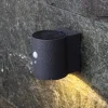 MEGATRON Loky LED-solcellelampe til vægmontering, sensor, rund