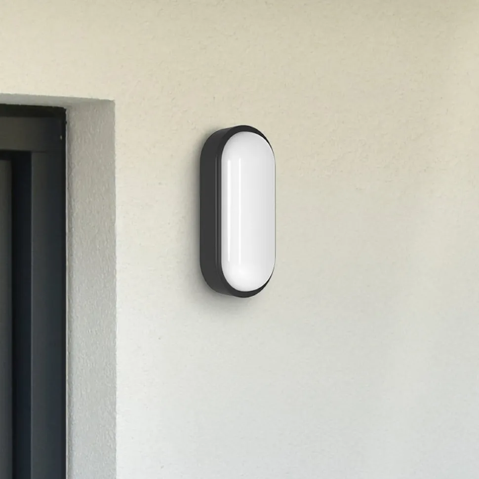 MEGATRON udendørs LED-væglampe Zella Neo XL Sensor sort IP54