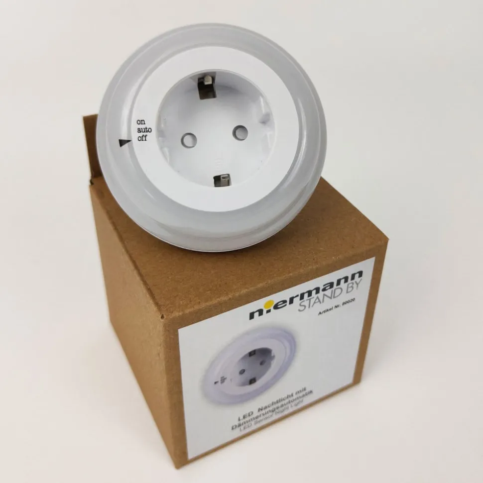 Mellemstik med natlampe som LED-ring