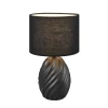Melva bordlampe, mat sort, Ø 18 cm, keramik, E14