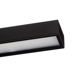 Mera LED-væglampe, bredde 120 cm, sort, 3000K