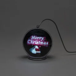 Merry Christmas 3D-hologramkugle, 42 LED'er