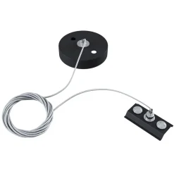 Metalophæng Skinne, 1-fase skinne, sort