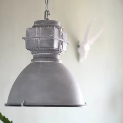 Mexlite Densi hængelampe, grå, Ø 47 cm, metal