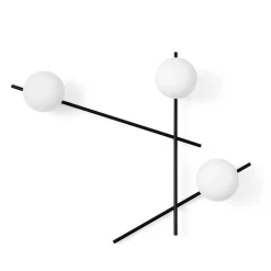 Mikado væglampe, mælkehvidt glas, 3 lyskilder