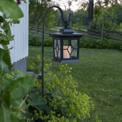 Milan LED-solcellelampe med 3 anvendelsesmuligheder