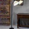 Mira tekstilgulvlampe, sort