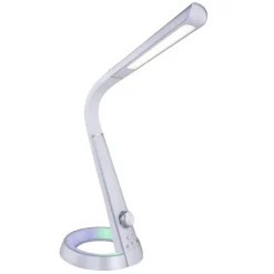 Mitti LED-bordlampe med USB-port, sølv/hvid