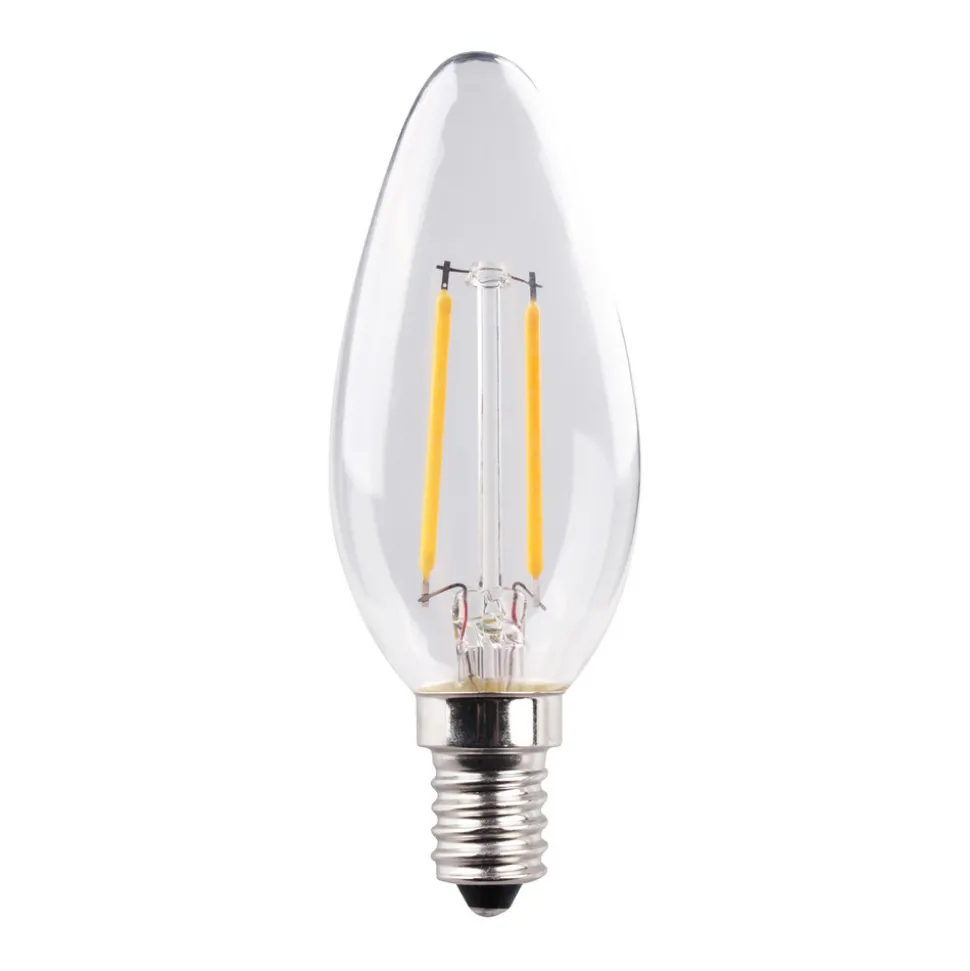 Müller-Licht LED stearinlys E14 2,2 W glødetråd 2.700 K klar 2 stk