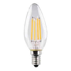Müller-Licht LED stearinlys E14 4,2 W glødetråd 2.700 K klar, pakke med 2