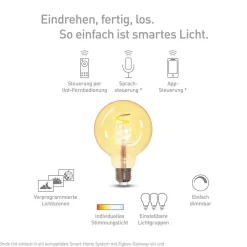Müller Licht tint LED-globe G95 E27 5,5 W, guld