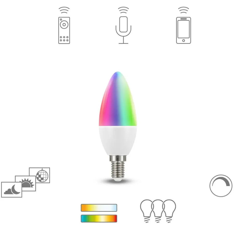 Müller Licht tint white+color LED-pære E14 6W