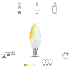 Müller Licht tint white LED-kertepære E14 5,8W