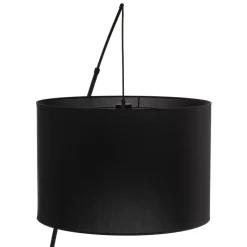 Moby Black gulvlampe med tekstilskærm
