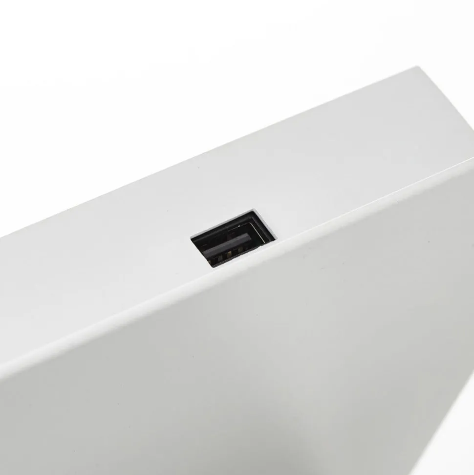 Moderne LED væglampe Suau med USB ladestik