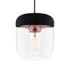 Moderne pendellampe Acorn, sort og kobber