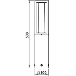 Moderne sokkellampe i aluminium 936 i sort