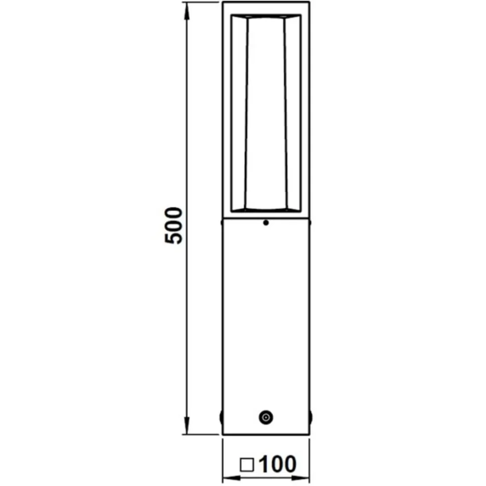 Moderne sokkellampe i aluminium 936 i sort