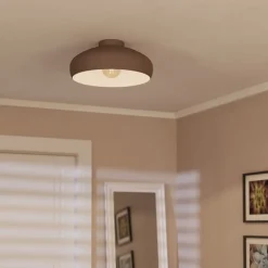 Mogano loftlampe, Ø40cm, kaffebrun