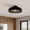 Mogano loftlampe, Ø 40 cm, sort, stål