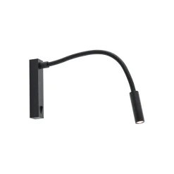 Molto Luce Arok LED-væglampe, sort, aluminium, fremspring 49 cm