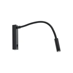 Molto Luce Arok LED-væglampe, sort, aluminium, fremspring 49 cm