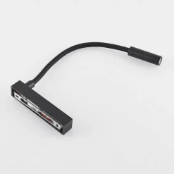 Molto Luce Arok LED-væglampe, sort, aluminium, fremspring 49 cm