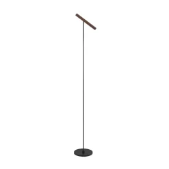 Molto Luce LED-gulvlampe Meyjo F, sort/kaffebrun, aluminium