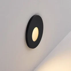 Molto Luce LED indbygningslampe Wall 68R RD, aluminium, sort, CCT