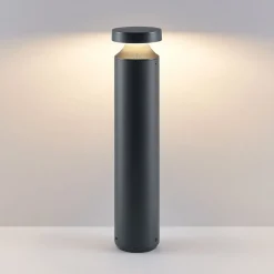 Molto Luce LED-sokkellampe Mona, Ø 10 cm, aluminium, højde 45 cm