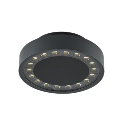 Molto Luce udendørs loftlampe Nona, Ø 18,2 cm, antracit